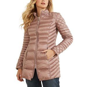 NWT GUESS Marciano QUILTED DOWN Natasha XS Mauve Puffer Jacket Coat